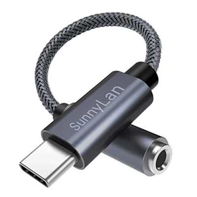 Abbildung von ShanFeng Adapter USB C auf Klinke,USB Kopfhörer Kompatibel mit iPhone 15 Pro Max / Plus 15,Sumsung Galaxy S23 S22 S21 A53 (Gray)