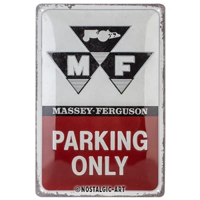 Abbildung von Nostalgic Art Retro Blechschild, 20 x 30 cm, Massey Ferguson Parking Only Geschenk Idee für Traktor Fans, aus Metall, Vintage Design