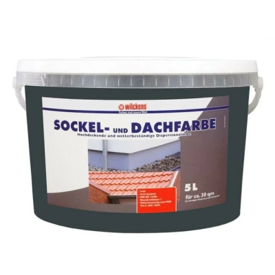 Abbildung von Wilckens Farben Sockelfarbe, 5l Sockel Dachfarbe Anthrazit Sockelfarbe Außenfarbe