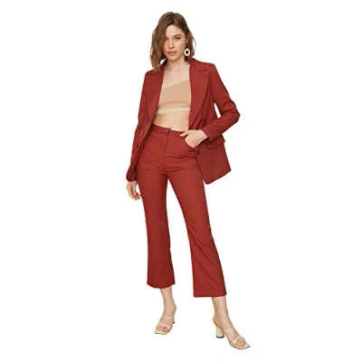 Abbildung von Trendyol Damen Camel Straight Pants, Camel, 34 EU