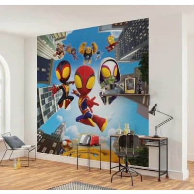 Abbildung von Komar Kindertapete &quot;Marvel Spidey and His Amazing Friends Web Spinners&quot;, bedruckt