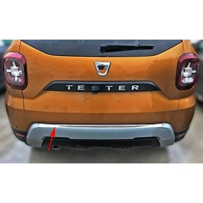 Abbildung von Ladekantenschutz Edelstahl MATT kompatibel für Dacia Duster II ab 2018 mit Abkantung premium Qualität von RECAMBO