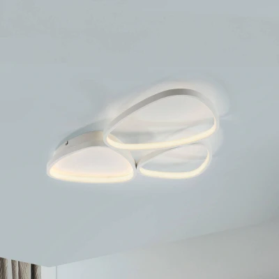 Abbildung von JUST LIGHT Deckenleuchte PEBBLES, Dimmfunktion, LED fest integriert, Warmweiß, LED, dimmbar, Switchmo, Memory, nach Trennung vom Netz