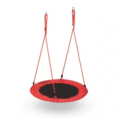 Abbildung von relaxdays Nestschaukel Runde 90 cm, Rot
