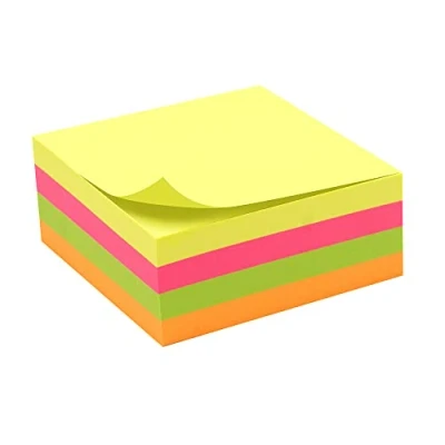 Abbildung von WAYTEX 931653 Haftnotizen mit 320 Blättern in Neonfarben, quadratisch, 75 x mm, wiederablösbar