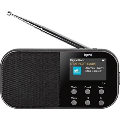 Abbildung von Imperial DABMAN 15 DAB Radio (DAB+/DAB/UKW, Digitalradio, Farbdisplay, Akku, Kopfhöreranschluss, Tastenbedienung) Grau Klein