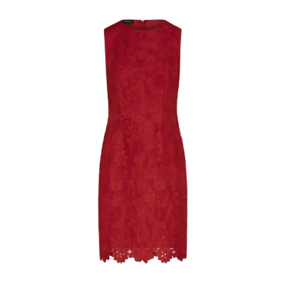 Abbildung von APART Spitzenkleid mit rundem Ausschnitt, rot, 40