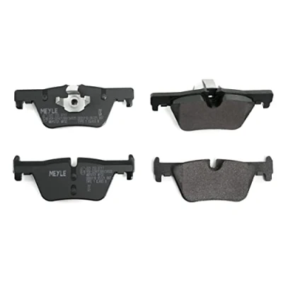 Abbildung von MEYLE 025 253 0717 Bremsbelagsatz ORIGINAL Quality Hinterachse für Verschleißwarnanzeiger vorbereitet mit Anti Quietsch Blech BMW: 1 Schrägheck