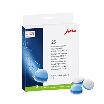 Abbildung von JURA Reinigungstabletten 3in1 25 Stück 140 g Kaffeemaschine reinigen