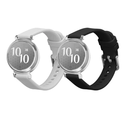 Abbildung von kwmobile Ersatzarmband kompatibel mit Garmin Lily 2 Armband Fitnesstracker Band aus Silikon in Schwarz Grau