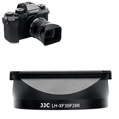Abbildung von JJC Quadratische Metall Kamera Gegenlichtblende mit Deckel für FUJIFILM XF 30 mm f/2.8 R LM WR Makro Objektiv 43 Filter kompatibel