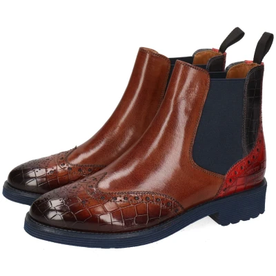 Abbildung von Melvin &amp; Hamilton Chelseaboots &quot;Selina 6 vegetabil gegerbt&quot;, Brogue, Anzugschuh, Stiefelette mit Lyralochung