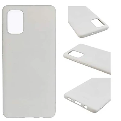 Abbildung von CoverKingz Case kompatibel mit Samsung Galaxy A03s Silikon Handyschutz Hülle Slim dünne Handyschale Matt Weiß