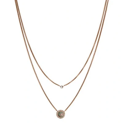 Abbildung von Fossil Classics Halskette roségoldcoloured, Damen, Größe: One Size, Roségold coloured