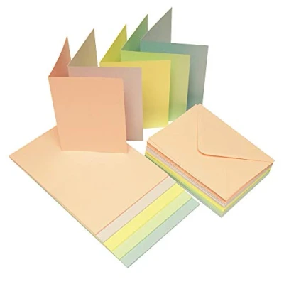Abbildung von Craft UK 279 C6 Karte und Umschlag mit 50 Stück Mixed Pastel pastellfarben