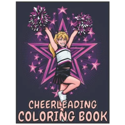 Abbildung von cheerleading coloring book: homecoming gifts / book for adults