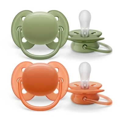 Abbildung von Philips AVENT Schnuller ultra soft SCF093/01, Doppelpack, mit Transport und Sterilisationsbox, ab 18. Monat