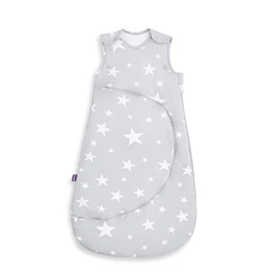 Abbildung von Snuz Pouch Baby Sleeping Bag Super Soft Cotton, Makes Night Change Easier, Ideal First Equipment Newborn Perfect, White Stars 0 6 Months, 1 Tog, Summer