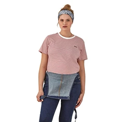 Abbildung von VERTBAUDET Gestreiftes T Shirt für Schwangerschaft und Stillzeit, aus Baumwolle, grün, 38
