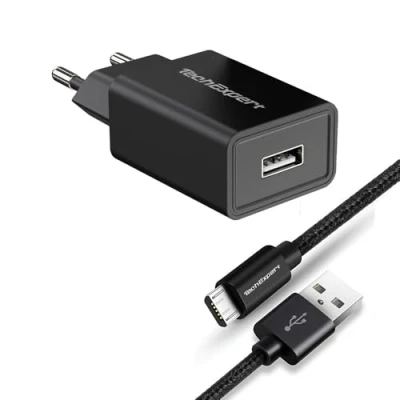 Abbildung von Ladegerät kompatibel mit ASUS Nexus 7 9 10 / ZenPad Z300 Z300C Z300M MeMO Pad FHD Fonepad 8 Padfone 2 Transformer Book T100 TF103C 5V 2000mA schwarz