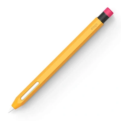 Abbildung von elago Klassische Hülle Kompatibel mit Apple Pencil 2. Generation Cover Hülle, Klassisches Design, magnetischer Aufladung und Double Tap (MUSS INSTALLATIONSANLEITUNG LESEN) (Gelb)