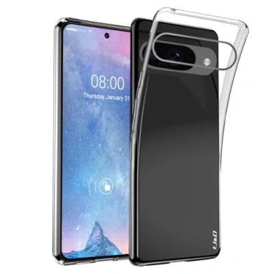 Abbildung von J&amp;D Case Kompatibel für Google Pixel 9 Hülle, Leichtgewichtig Ultra Durchsichtig Stoßfest Schützend Dünn Silikon Stoßschutzhülle 9, Transparent