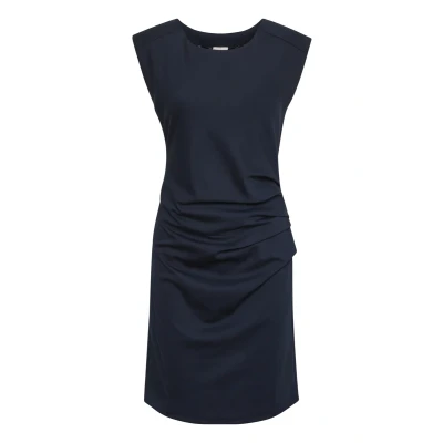 Abbildung von Kaffe India O NECK Etuikleid, Damen, Größe: XS, Midnight marine
