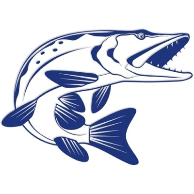 Abbildung von Finest Folia Fisch Aufkleber für Auto Motorrad Boot Schlauchboot Angelbox Sticker Autoaufkleber Angler Fische selbstklebend wetterfest wasserfest K174 (Königsblau, Motiv 04)