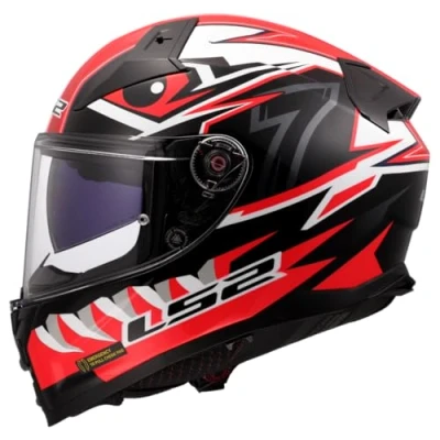 Abbildung von LS2, Integraler Motorradhelm VECTOR II BUNTRI Gloss Black Red, XS