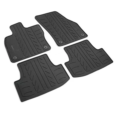 Abbildung von Seat 575061500041 Gummi Fußmatten Allwettermatten 4X Gummimatten, schwarz