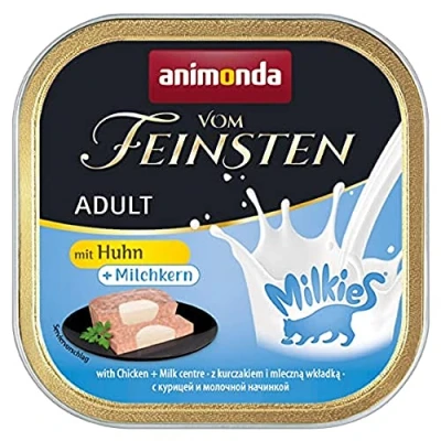 Abbildung von animonda Vom Feinsten Adult Katzenfutter, Nassfutter für ausgewachsene Katzen, mit Huhn + Milchkern, 32 x 100 g