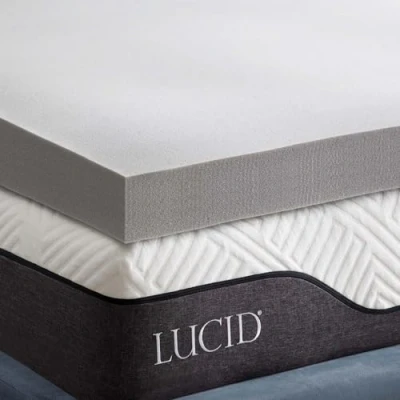 Abbildung von LUCID Memory Foam Matratzen Topper 90x190cm mit Bambuskohle, 10 cm dicke Matratzenauflage 90 x 190