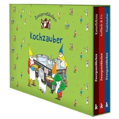 Abbildung von Zwergenstübchen Schuber Kochzauber: 3 Kochbücher in einer Sammelbox: Kartoffelkiste, Nudelzauber, Aufläufe &amp; Co. (Zwergenstübchen Backbücher und für Kinder, Eltern, Familien)