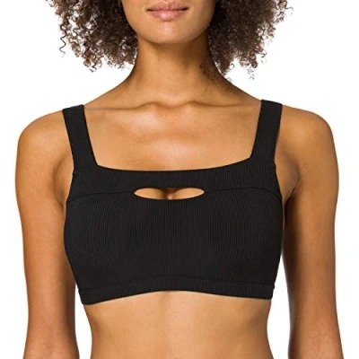 Abbildung von Skiny Damen Bustier herausnehmbare Pads Cali Rib Bikini, Black, 38/A B