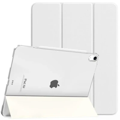 Abbildung von TiMOVO für iPad Air 13 Zoll Hülle M2 2024, Schlanke 13&quot; (M2), Unterstützt Touch ID, Auto Schlaf/Aufwach Schutzhülle mit Transluzent Rückhülle, Hülle, Weiß