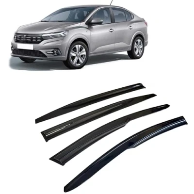 Abbildung von Rumplex Windabweiser Luftabweiser Regenabweiser Seitenfensterabweiser Kompatibel mit Dacia Logan 3 III Stufenheck 2021 2024 Autofenster Regenschutz Anklebbare Deflektoren 4 Stück