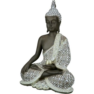 Abbildung von GILDE Buddhafigur &quot;Buddha Mangala braun weiß&quot;