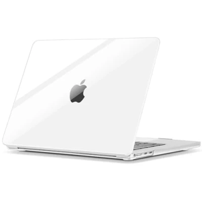 Abbildung von ZYB Hülle Kompatibel mit MacBook Air 13.6 Zoll M3 2024 M2 2022, Modell A3113 A2681, Ultradünne Schutzhülle Hartschale Hard Case, Transparent