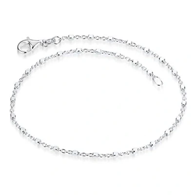 Abbildung von Materia Armkette Damen Silber Würfelkette filigran 17 22cm SA 119, 925 Sterling