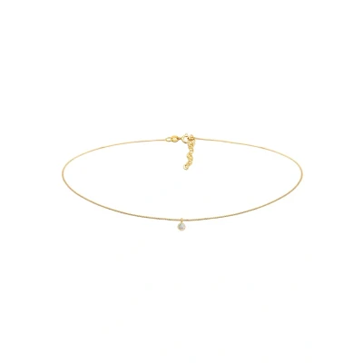 Abbildung von Elli Halskette Choker Labradorite Solitär 925 Silber