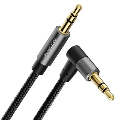 Abbildung von deleyCON 2m Audio Kabel 3,5mm Klinke Stereo Baumwollkabel