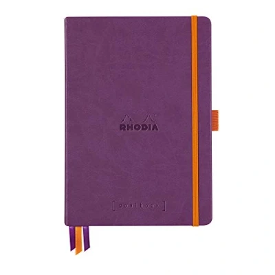 Abbildung von Rhodia 118780C GoalBook (DIN A5, 14,8 x 21 cm, 120 Blatt, dot Lineatur, 90 g, elegant und praktisch) 1 Stück, Violett