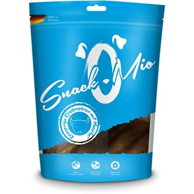 Abbildung von SnackOMio Premium Hundesnack knusprige Rinderohren mit Muschel, getreidefrei, 1er Pack (1 x 650g)