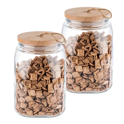 Abbildung von APS Vorratsglas &quot;Woody&quot;, (Set, 2 tlg.), inkl. Holzdeckel, 2,5 Liter