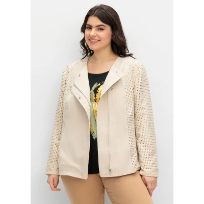 Abbildung von Sheego Leichte Jacke, Damen, Größe: 46, Sand