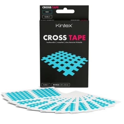 Abbildung von Kintex Cross Tape, ABC, 3 Farben und Größen, Tapes, Akupunkturpflaster, Gittertape, Tape Pflaster, Kinesiologie Crosstapes, C (44mm x 52mm)