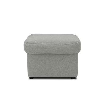 Abbildung von DOMO. collection Polsterhocker Puno, Hocker, Beistellhocker für Sofa, Sitzhocker, Fußhocker, 60 x 40 cm (BxHxT), silber
