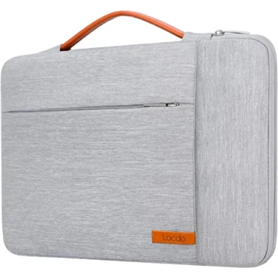 Abbildung von Lacdo 13 Zoll 360 Rundumschutz Laptop Hülle Tasche für 12.9 Neu iPad Pro 5 M1 2021/4 3, 13&quot; MacBook A2338 A2251 A2289 A2159 A1989 A1706, Air A2337 A2179 A1932, Grau
