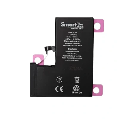 Abbildung von Smartex® Black Label Akku Batterie kompatibel mit iPhone 14 Pro 3095 mAh 2 Jahre Garantie