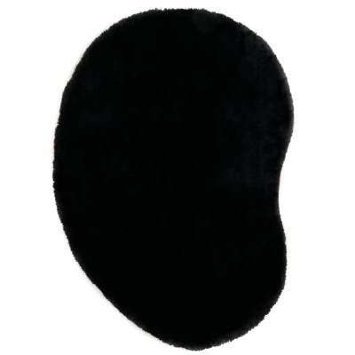 Abbildung von Bruno Banani Hochflor Teppich &quot;Dana Bean shape&quot;, rechteckig, uni, weich, Mikrofaser Teppiche, Wohnzimmer, Schlafzimmer, Esszimmer